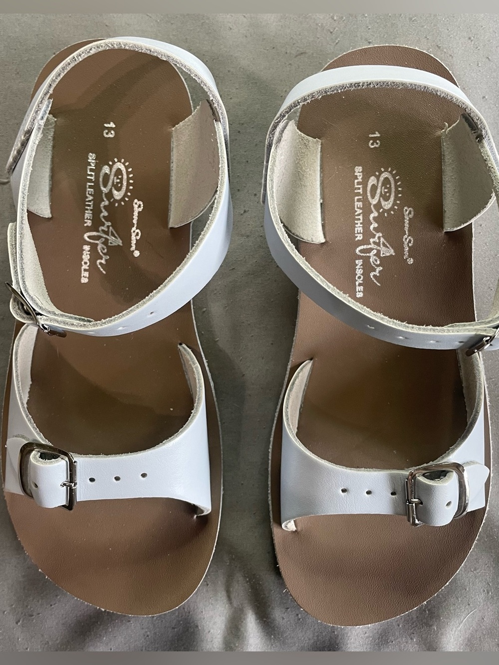Sun-San Surfer Sandals Baby Blue Size 13
